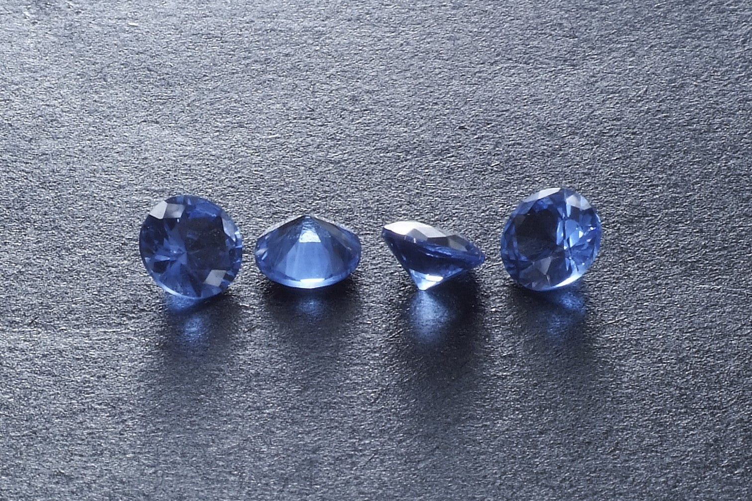 Lab Sapphire Brilliant Blue Round Various Sizes