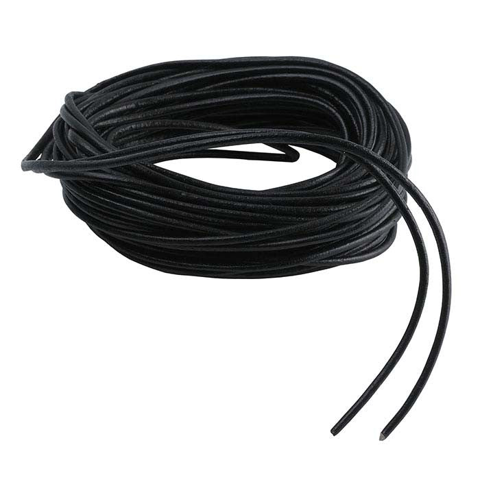 Black Leather Cord 2mm,  30'/10 metres