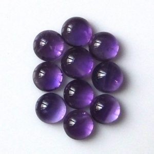 Amethyst A+ Cabochon Natural Round - Various Sizes