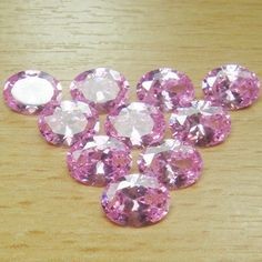 Cubic Zirconia Pink Oval 8x10mm (1pc)