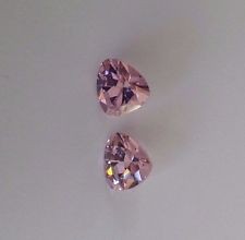 Cubic Zirconia Pink Trillion 3mm &amp;  5mm (5pc)