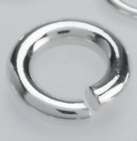 Jump Rings Sterling Silver Solder Filled 5mm (50pc) - Metal Clay