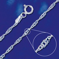 Sterling Silver Singapore Chain 1.8mm 16&quot;