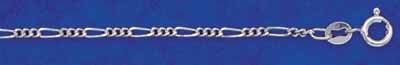Sterling Silver Figaro Chain - Various Sizes