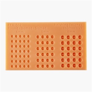 Mold -Slotted  Circle shapes Finishing Touches embellishment mold, 4, 5 & 6 mm sizes