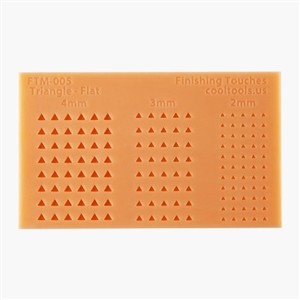 Mold - Flat Triangle Shaped Finishing Touches embellishment mold, 2, 3 and 4 mm in size