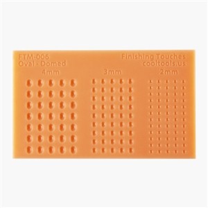 Mold - Oval Dome Shaped Finishing Touches embellishment mold, 2, 3 and 4mm