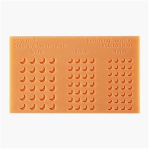 Mold - Flat Moon Shape, Finishing Touches embellishment mold, 4, 5 & 6 mm sizes