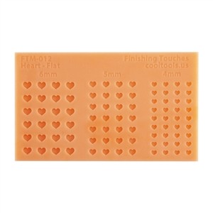 Mold - Flat Heart Shape Finishing Touches embellishment,, 4, 5 &amp; 6 mm sizes