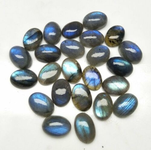 Labradorite Gray/Blue Cabochon Oval 4x6mm (1pc)