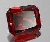 CZ, Radiant / Octagon garnet red, available in 2 sizes each in a 5 pack