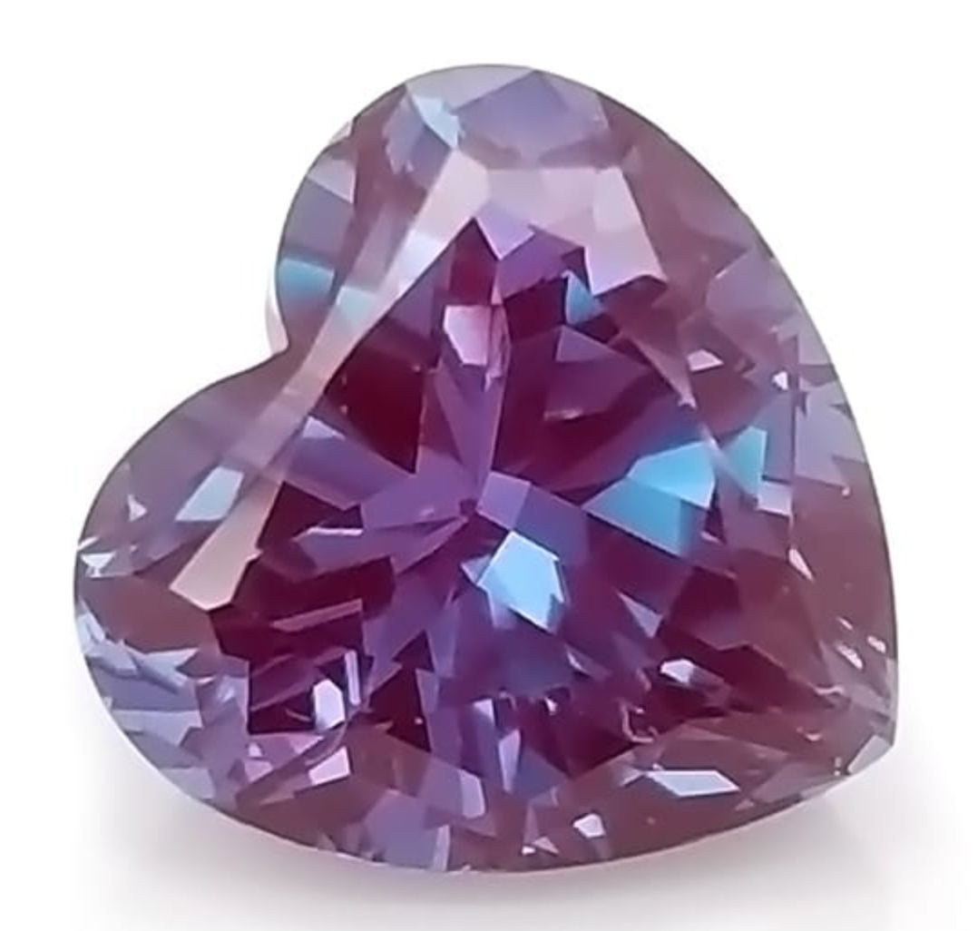 Alexandrite (Lab Created) Faceted Heart 5mm (5pc)