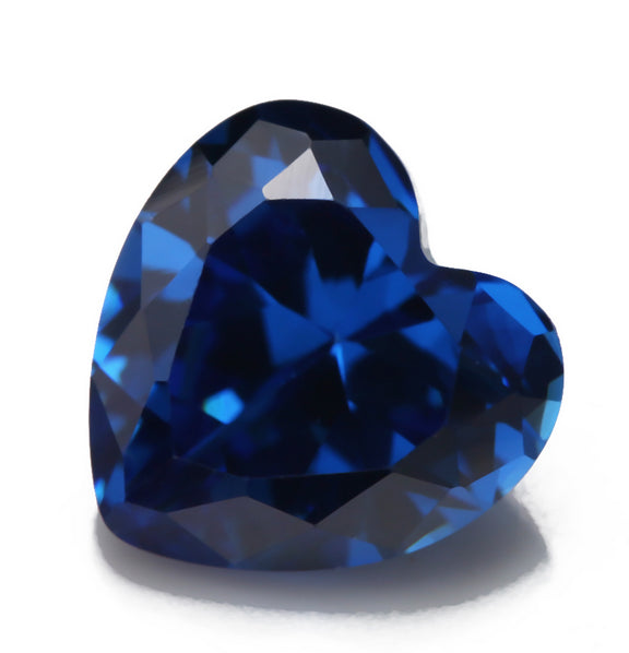 Sapphire Dark Blue Lab Created Heart 5mm (5pc)