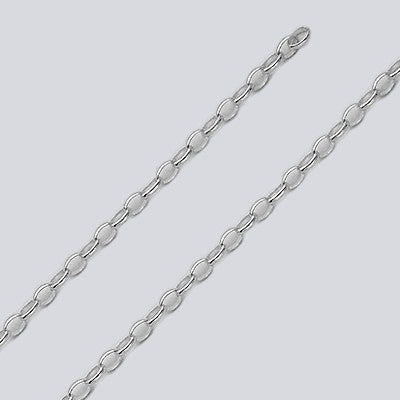 Sterling Silver Rolo Chain 2.6mm by the foot