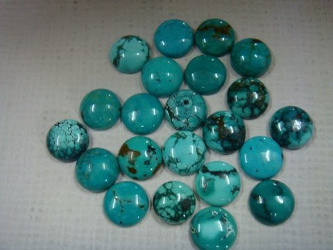 Turquoise (Natural) Cabochon Round 4mm (1pc)