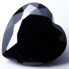 Cubic Zirconia AAA+ Midnight Black Heart 6mm (5pc)