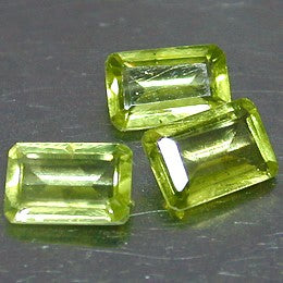 Peridot (Natural) Green Gem Rectangle 5x7mm (1pc)