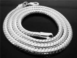 Snake Chain Silver Plated 4mm 20"