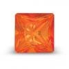 Cubic Zirconia Orange Squares CZ 5mm (4pc)
