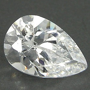 Cubic Zirconia White Pears, 4x6 mm & 5x7mm (5pc)