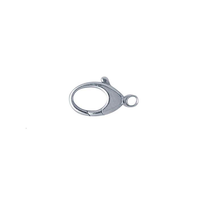 Sterling Silver Tear Lobster Claw Clasp & Ring 13.5mm - 2 pack