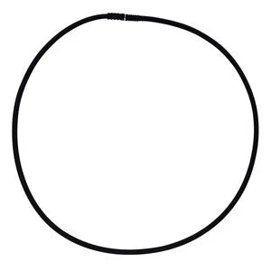 Black Silicone Rubber, 3mm Tubing Cord Necklace with Locking Clasp