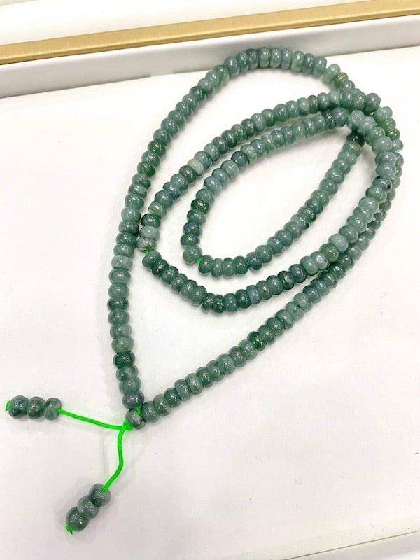 Necklace, premium Jade beads, approx. 4x6 beads, 184 count