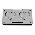 Metal Clay Bead Builder Heart Mold - Frame