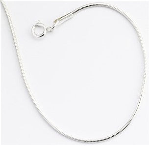 Snake Chain Sterling Silver 0.8mm 18"