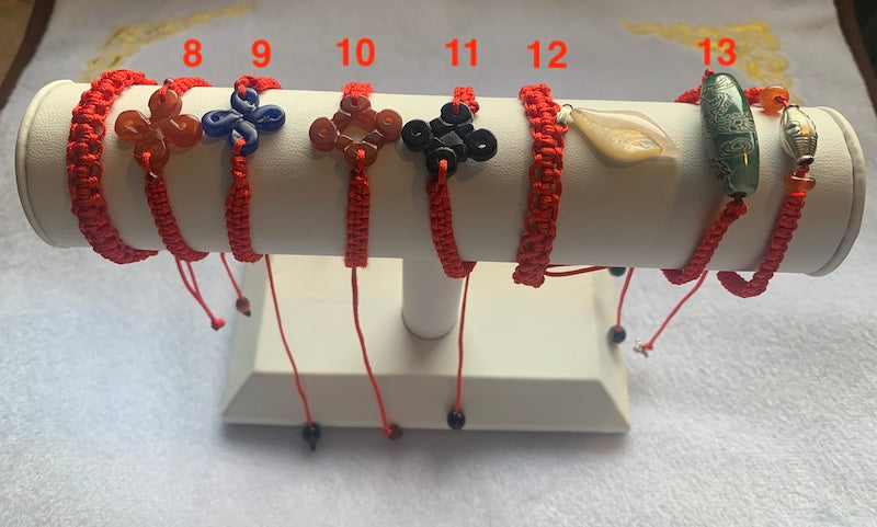 Bracelet Red String Styles 8 to 13, handmade