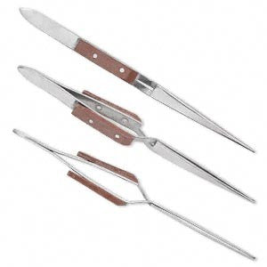 Tweezers Interlocking 6 1/2" Straight