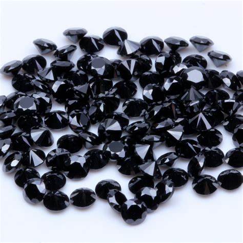 Cubic Zirconia New Moon Black Round