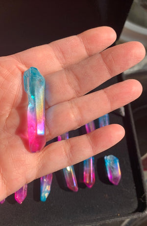 Blue Pink Aura Crystal, You pick