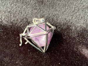 Caged Pendant/Charm, change your sphere & gem. 8 styles in different colours.