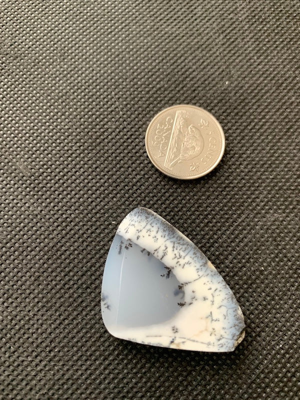Dentritic Opal Agate Slice, freeform 35 x 24mm, one