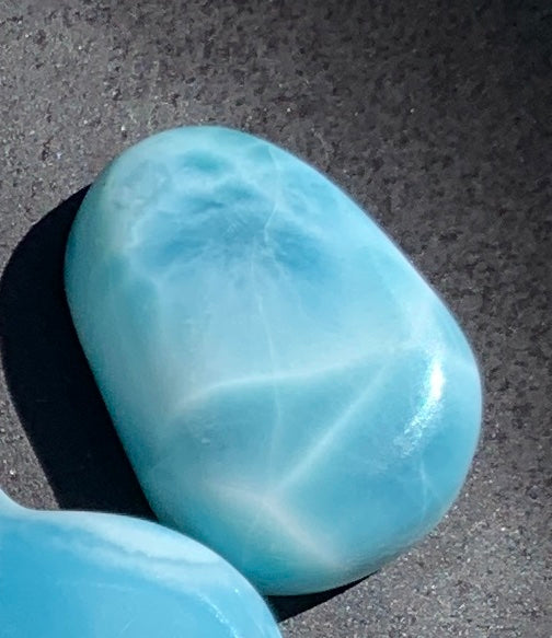 Larimar Cabochon Round Assorted Shapes, ea