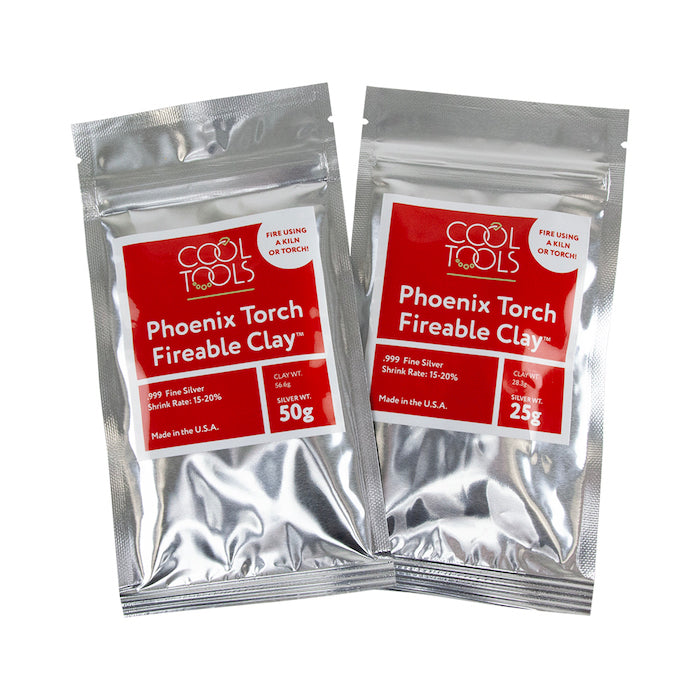 Phoenix torch or kiln fire clay in 25 and 50 gram packs