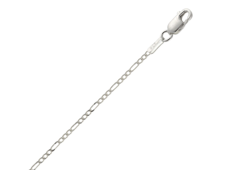 Sterling Silver Figaro Chain, 1.8 mm, 20&quot;