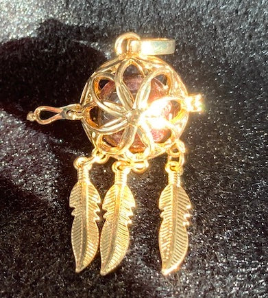 Caged Pendant/Charm, change your sphere & gem. 8 styles in different colours.