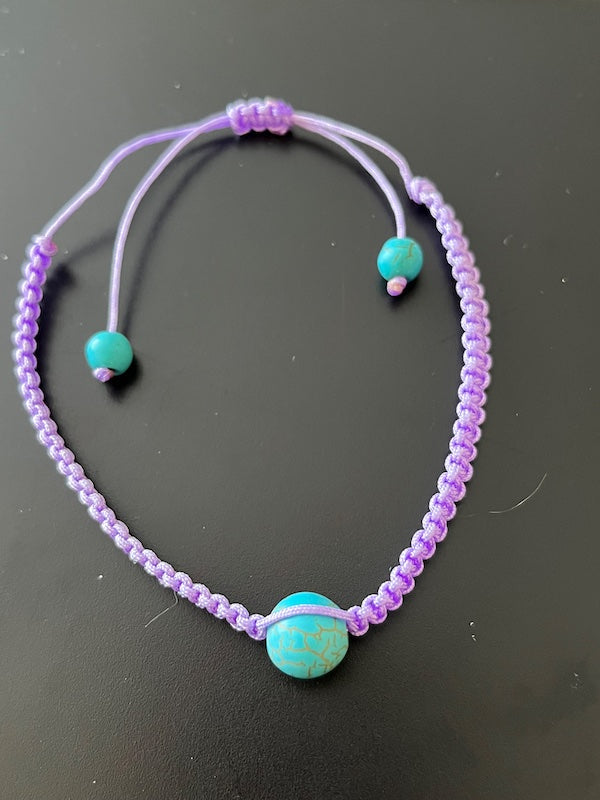 Spring Bracelets, powder blue Turquoise stone accents,