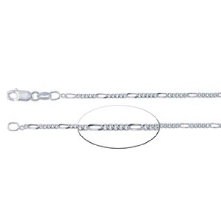 Sterling Silver Figaro Chain - Various Sizes