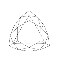Cubic Zirconia Champage Trillion 5mm (5pc)