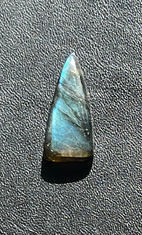 Labradorite Cabochon Blue Triangle 29 x 13mm (1pc)