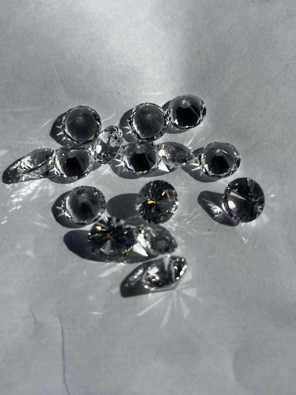 Diamond White Corundum, Lab Created Rounds - Various Sizes