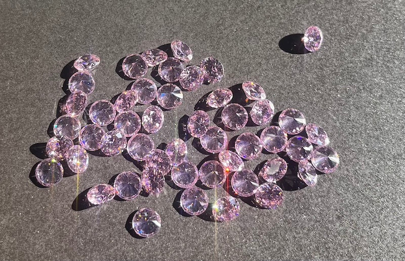 Cubic Zirconia Pink Round stones - Various Sizes