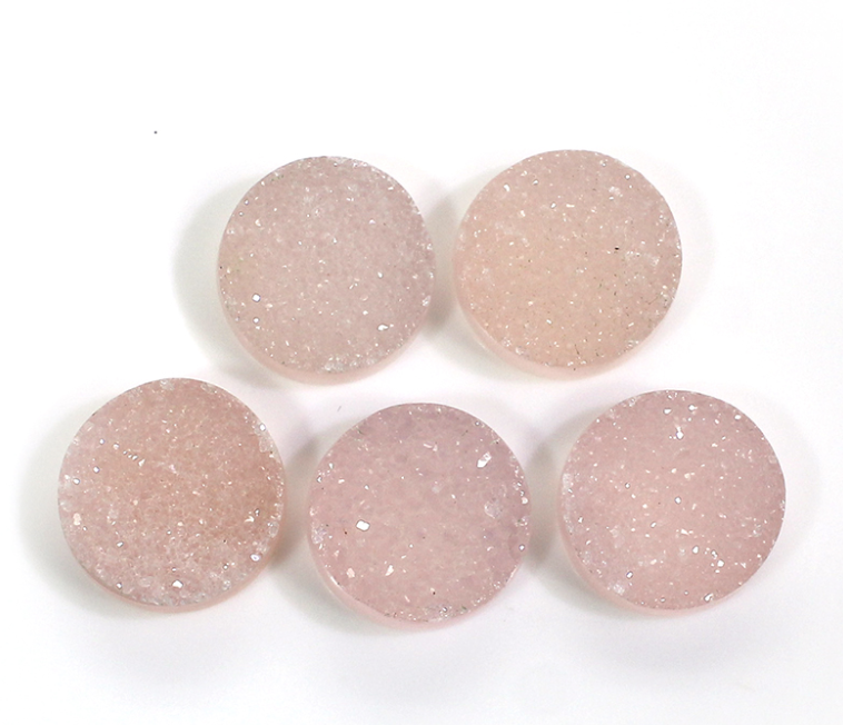 Druzy, Pink, round 10m