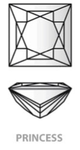 Emerald Square / Princess Cut Gems Lab Created Nano (5pc)