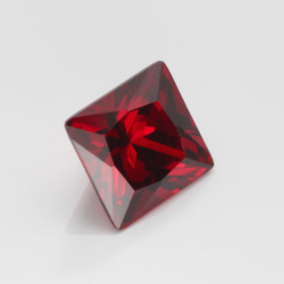 CZ Dark Garnet Square - Various Sizes (5pc)