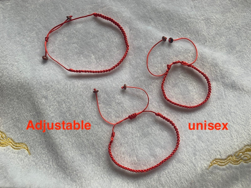 Red String Bracelet, Worn for protection and Good Luck. Adjustable