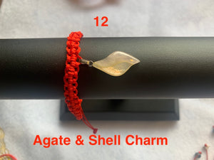 Bracelet Red String Styles 8 to 13, handmade